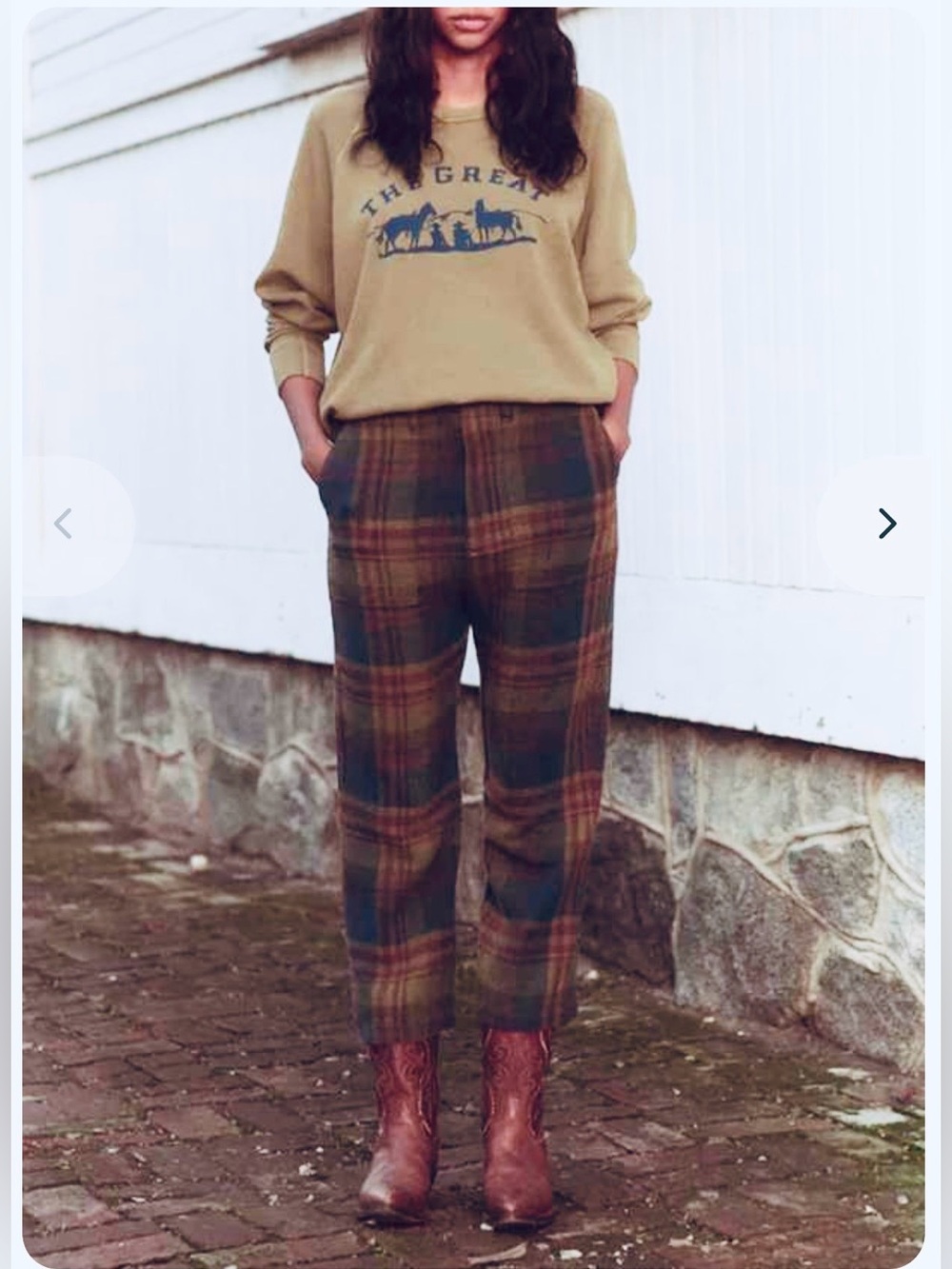 THE GREAT. The Ranger Pant in Sequoia Plaid